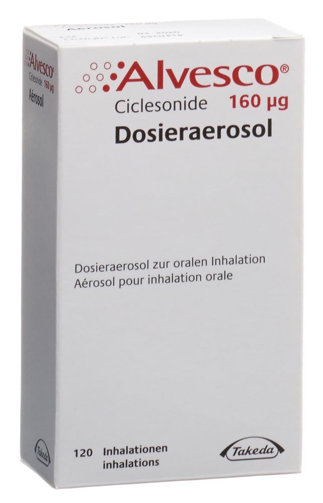 ALVESCO aéros doseur 160 mcg 120 dos, image principale
