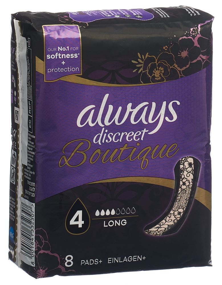 Always Discreet Boutique Inkontinenz Pads+, Hauptbild