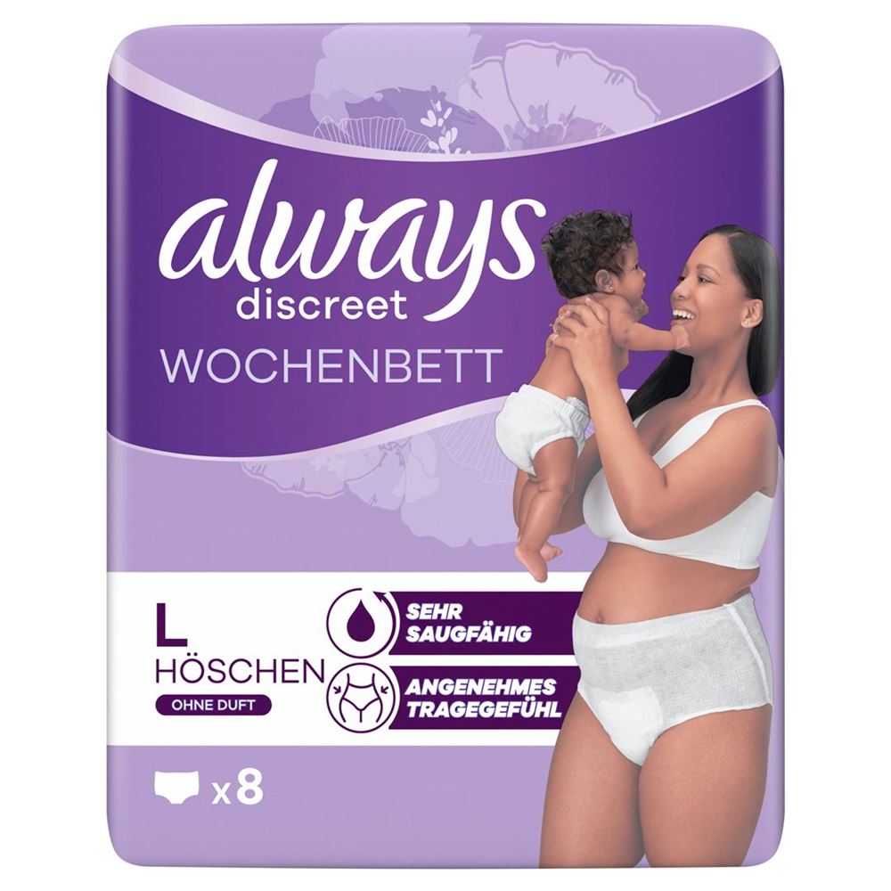 Always Discreet incontinence culottes post-partum