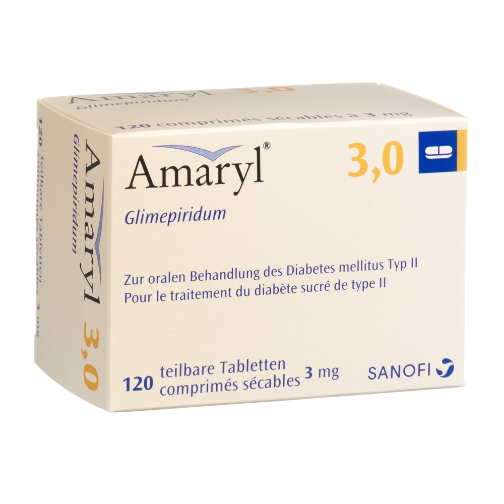 AMARYL cpr 3 mg blist 120 pce, image principale