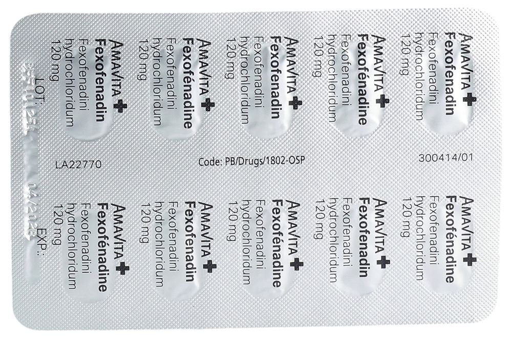 Amavita Fexofénadine 120 mg, image 4 sur 5