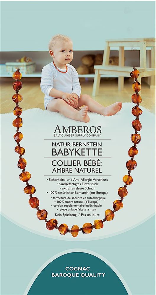 AMBEROS collier bébé ambre naturel