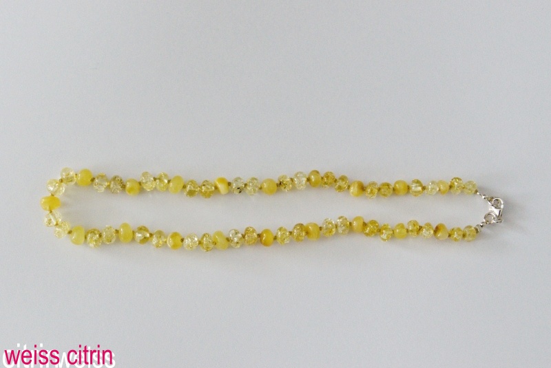 AMBERSTYLE collier d'ambre blanc jaune, image principale