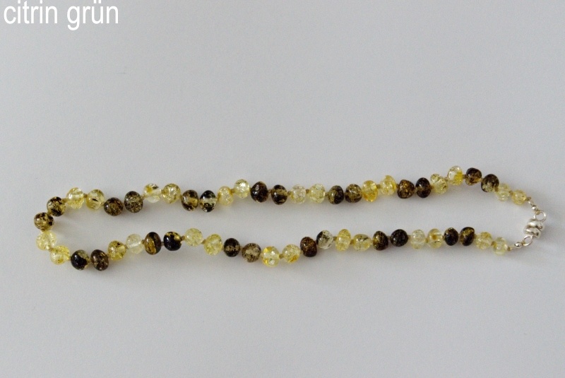 AMBERSTYLE collier d'ambre jaune vert