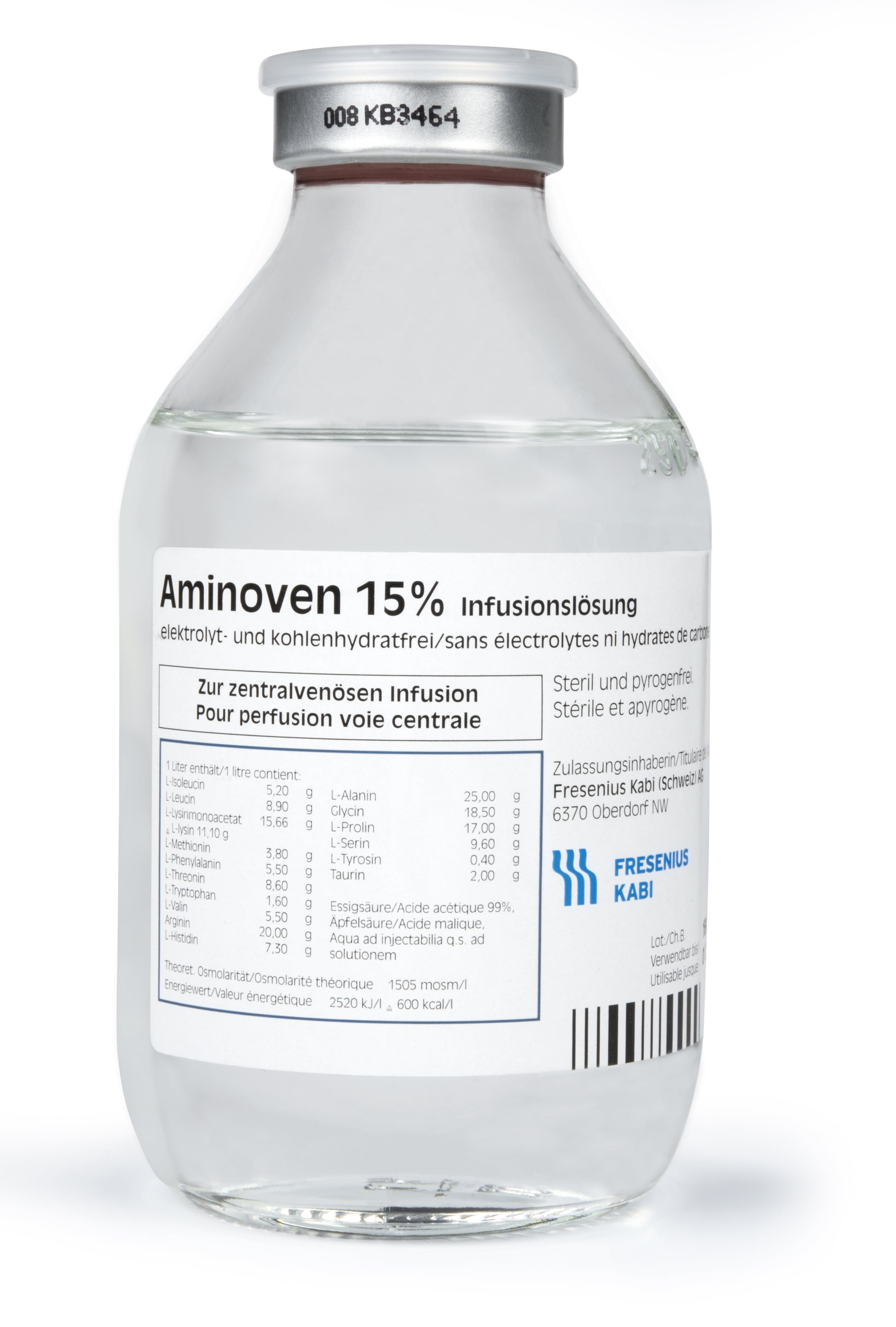 AMINOVEN sol perf 15 % 250ml fl 250 ml, image principale