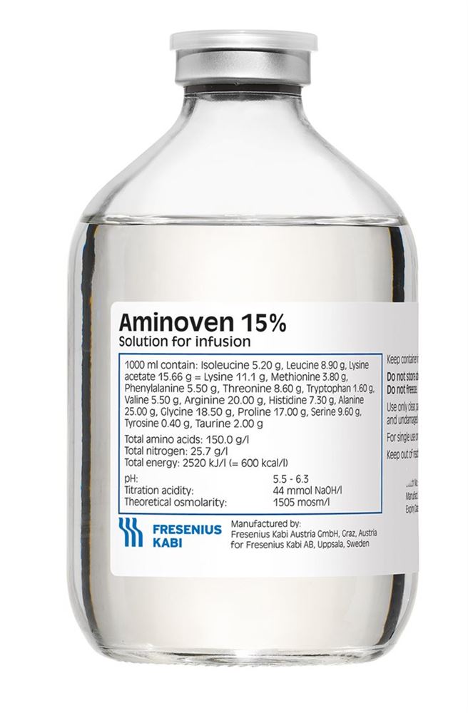 AMINOVEN sol perf 15 % 500ml fl 10 pce, image principale