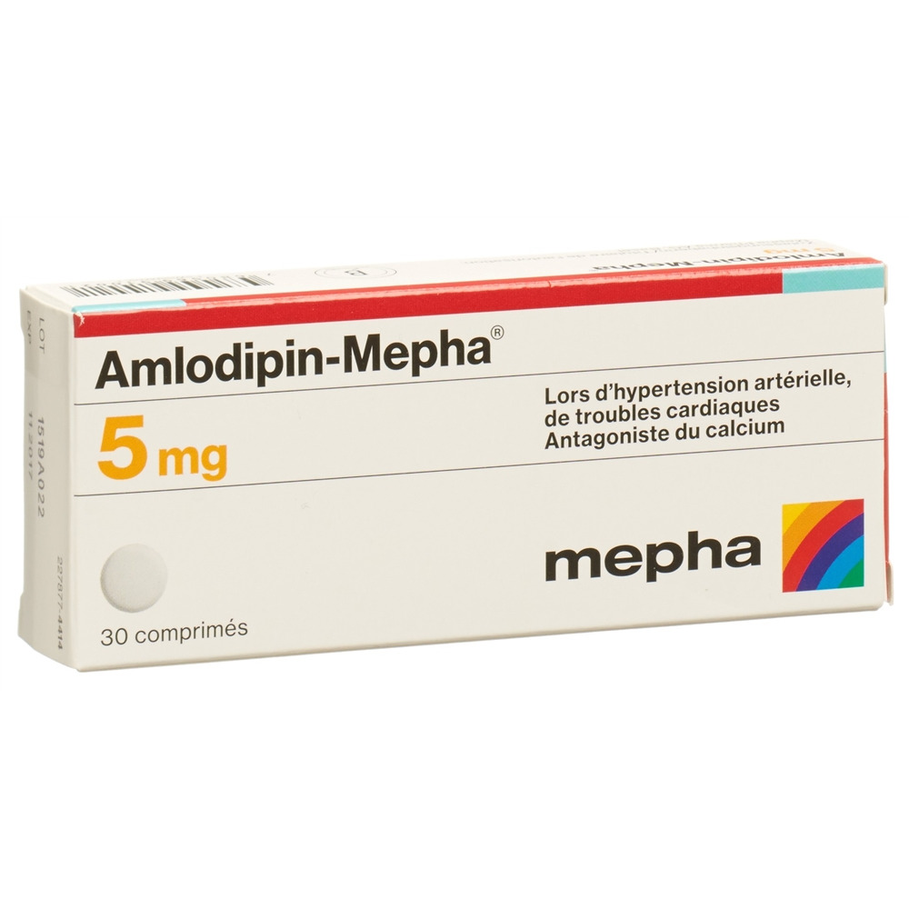 AMLODIPINE Mepha 5 mg, image 2 sur 2