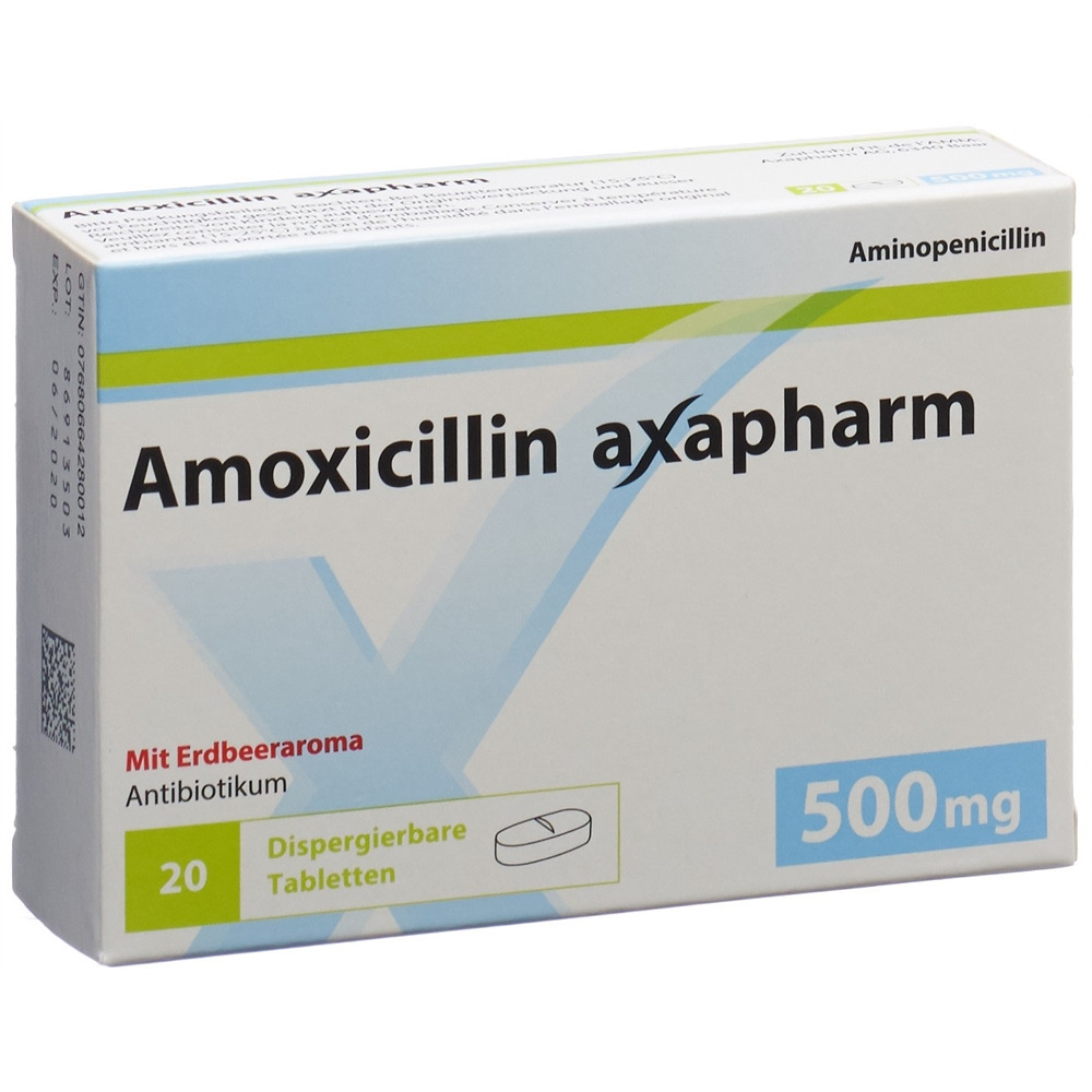 AMOXICILLINE axapharm 500 mg, Hauptbild