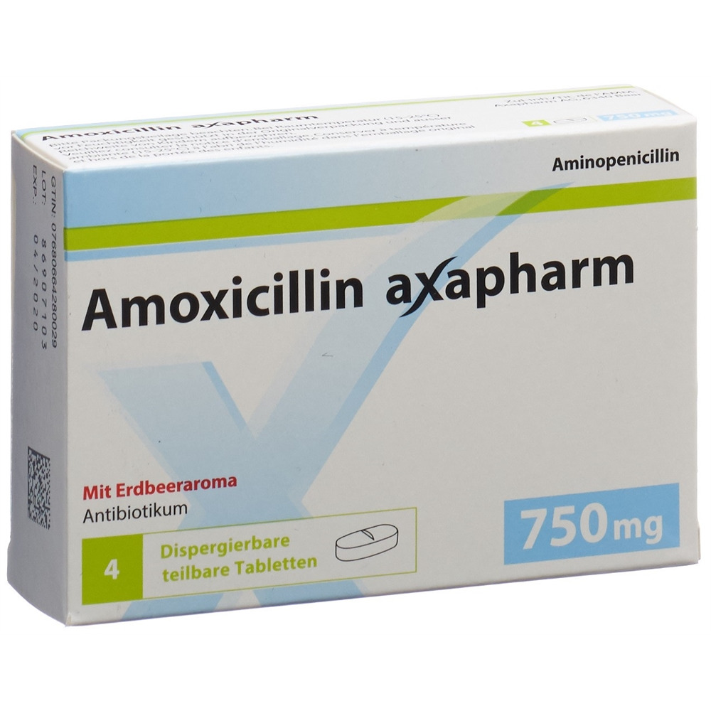 AMOXICILLINE axapharm 750 mg, Hauptbild