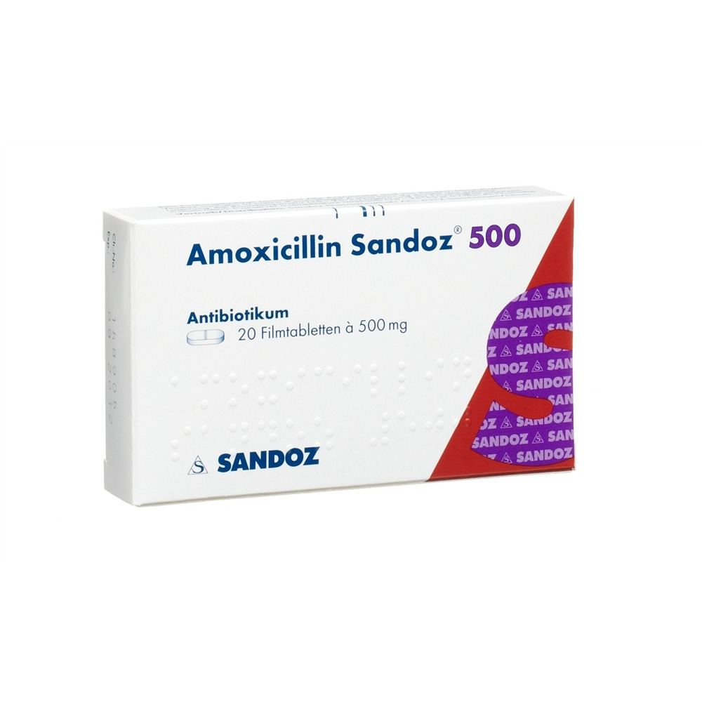 AMOXICILLINE Sandoz Filmtabl 500 mg Blist 20 Stk | Online bestellen