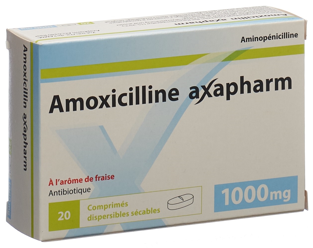 AMOXICILLINE axapharm 1000 mg, image 2 sur 2