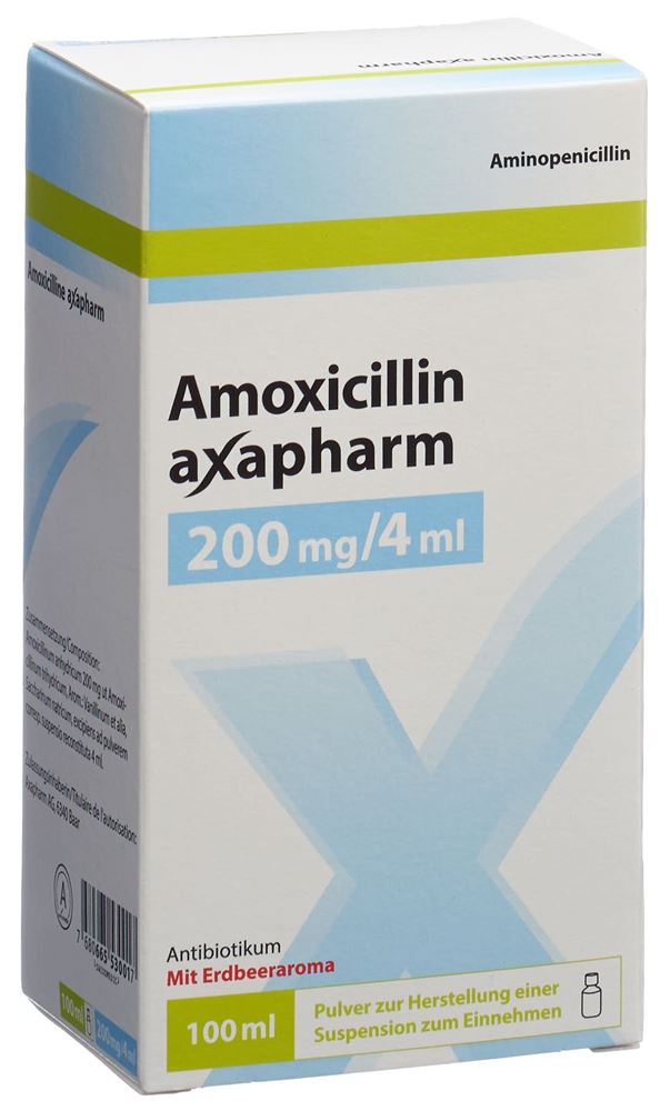 AMOXICILLINE axapharm 200 mg/4ml, image principale