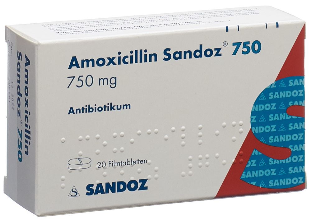 AMOXICILLINE Sandoz 750 mg, image principale