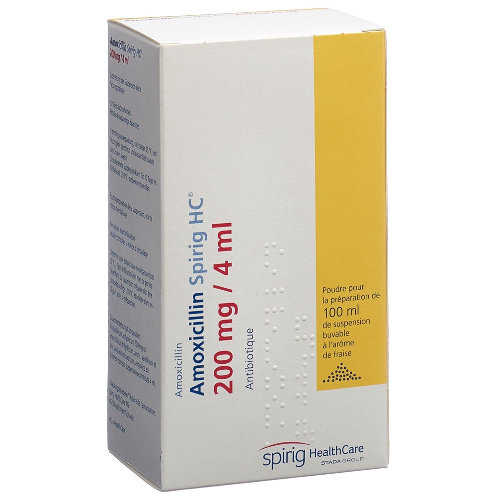 AMOXICILLINE Spirig HC 200 mg/4ml, image 2 sur 2