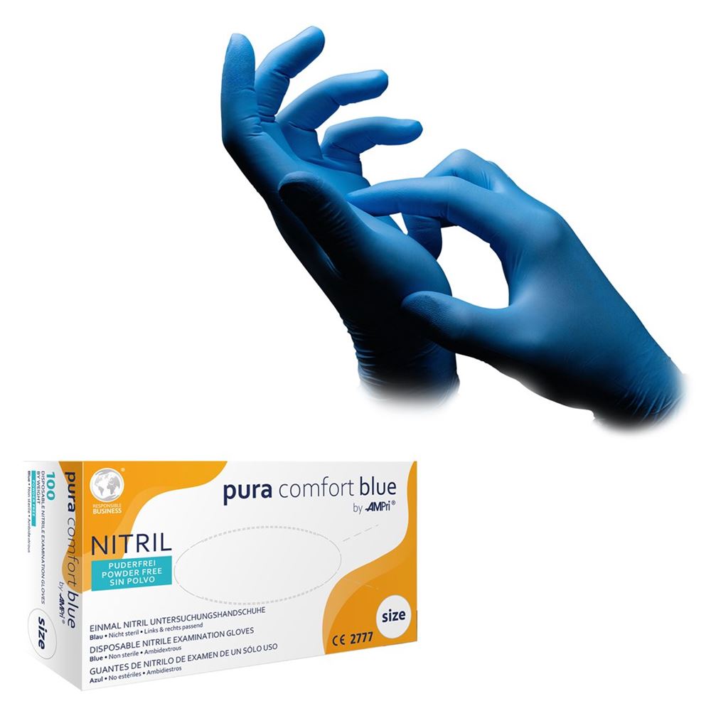 Ampri Nitril Einweg Handschuhe Pura Comfort, Bild 2 von 3