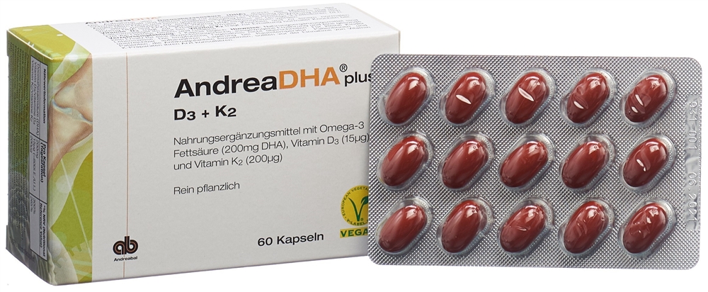 ANDREADHA plus Omega-3 Vitamin D3 + Vitamin K2, image 2 sur 5