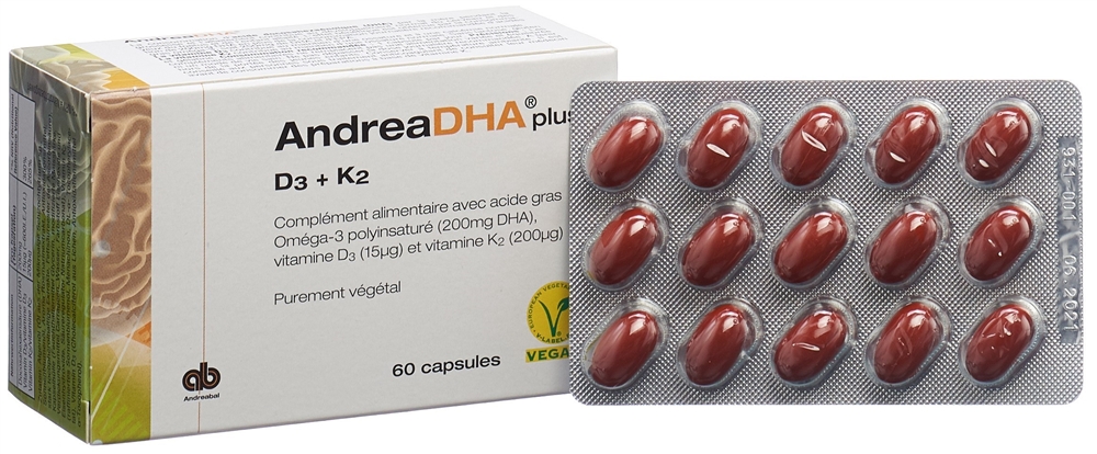 ANDREADHA plus Omega-3 Vitamin D3 + Vitamin K2, image 3 sur 5
