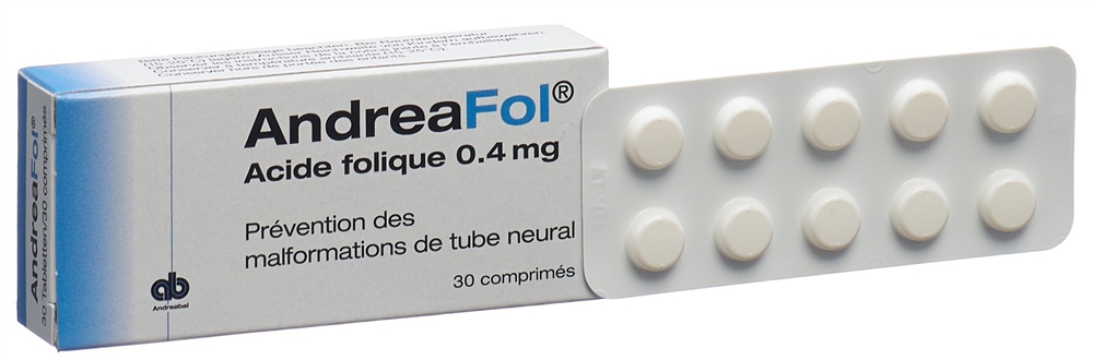 ANDREAFOL cpr 0.4 mg blist 30 pce, image 3 sur 5