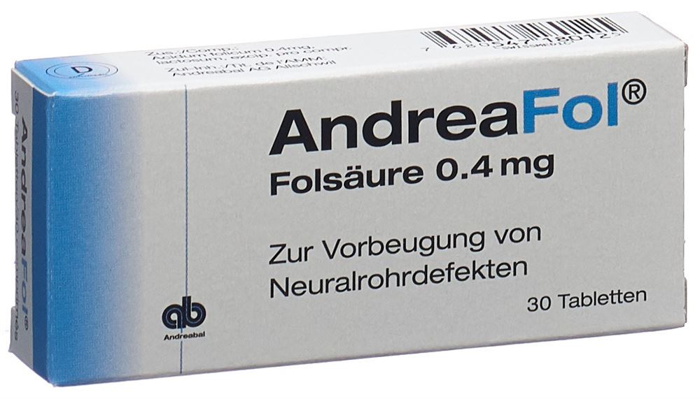 ANDREAFOL cpr 0.4 mg blist 30 pce, image principale