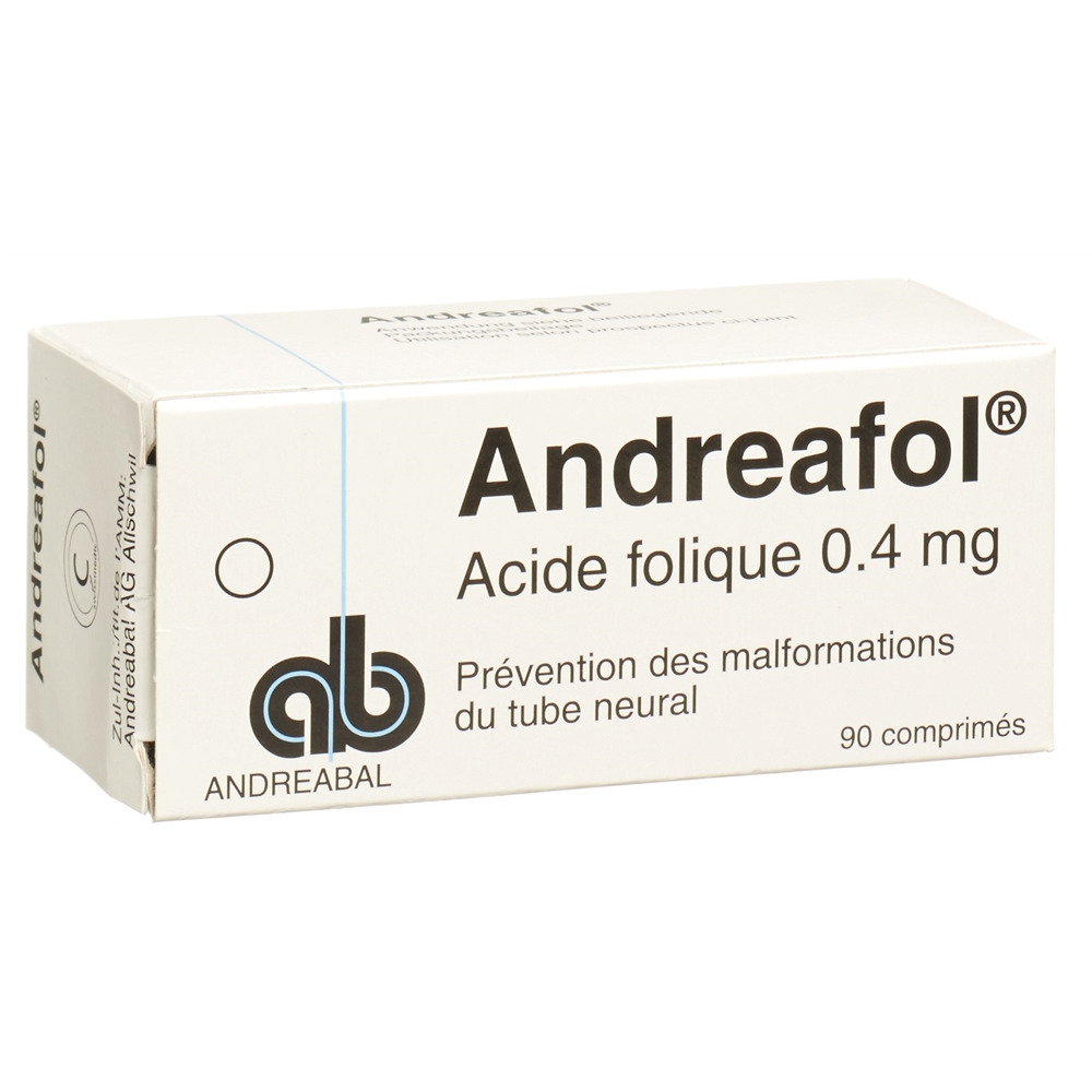 ANDREAFOL cpr 0.4 mg blist 90 pce, image 2 sur 5