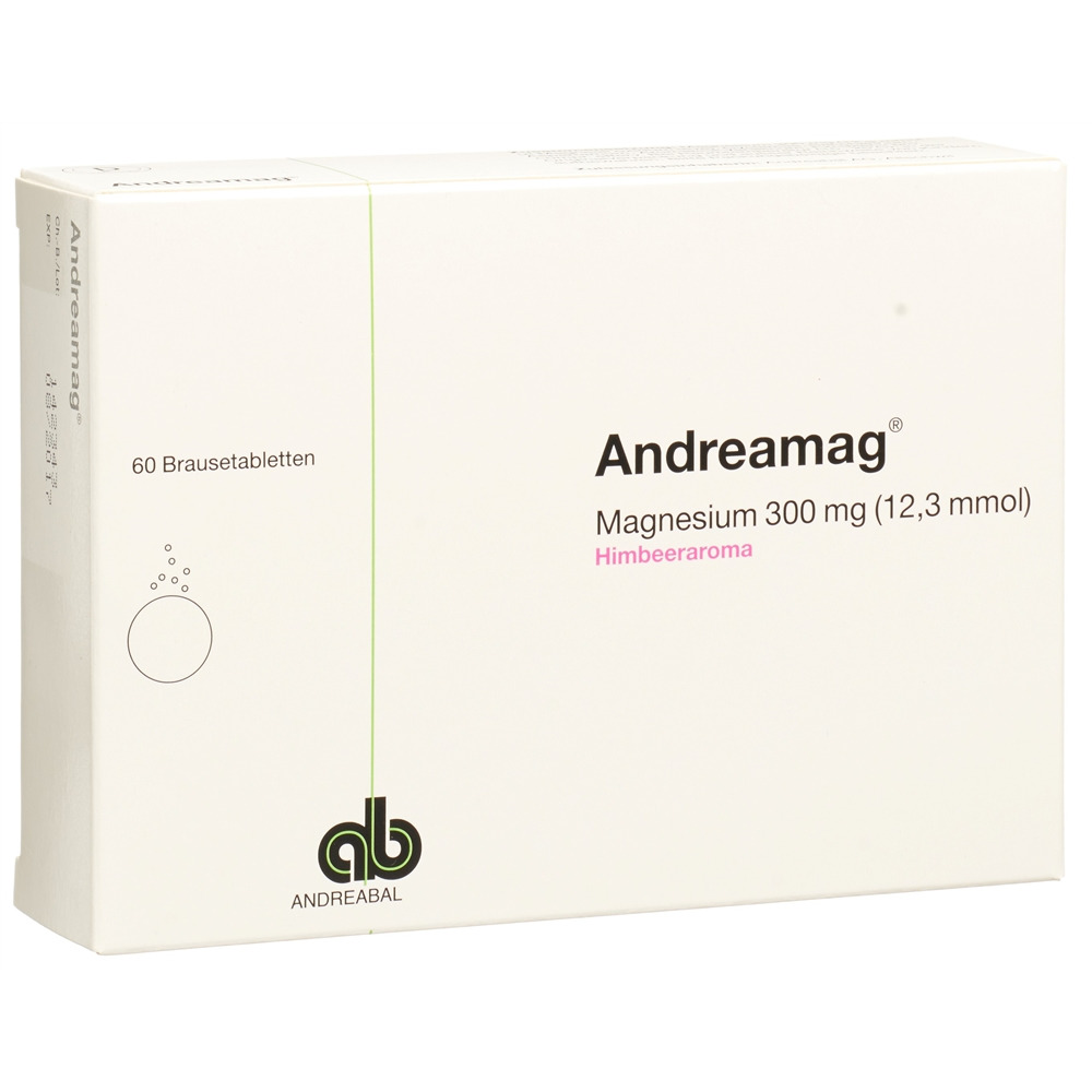 ANDREAMAG Brausetabl 300 mg mit Himbeeraroma Ds 60 Stk