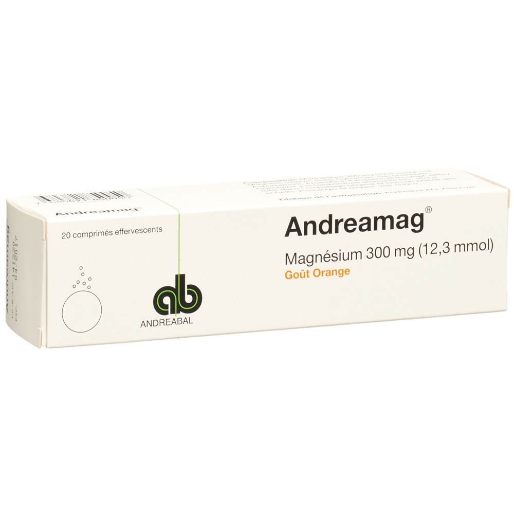 ANDREAMAG Brausetabl 300 mg mit Orangenaroma Ds 20 Stk, Bild 2 von 3