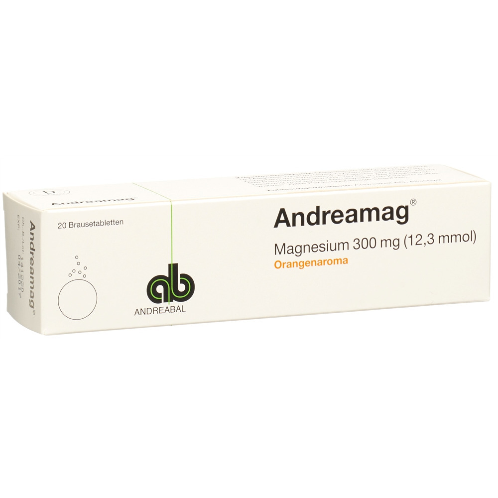 ANDREAMAG Brausetabl 300 mg mit Orangenaroma Ds 20 Stk, Hauptbild