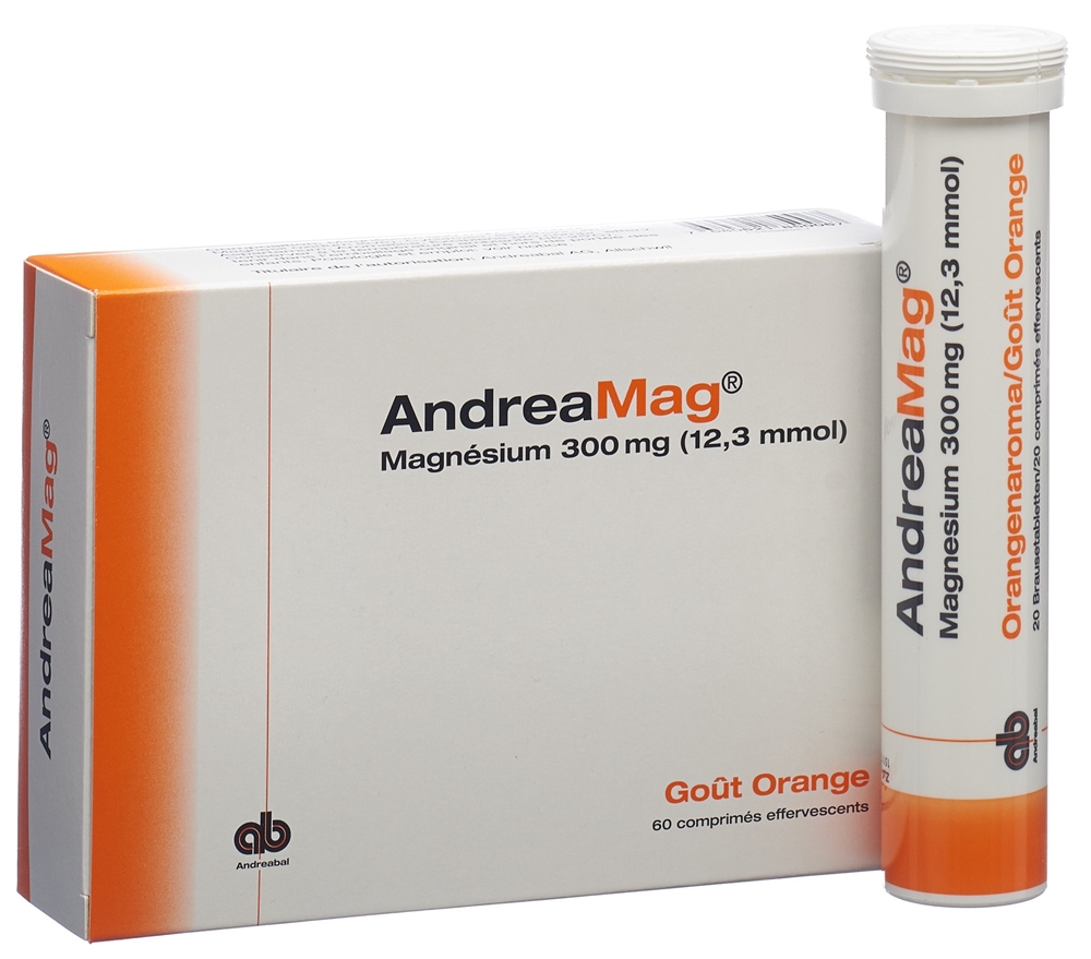 ANDREAMAG Brausetabl 300 mg mit Orangenaroma Ds 60 Stk, Bild 3 von 5