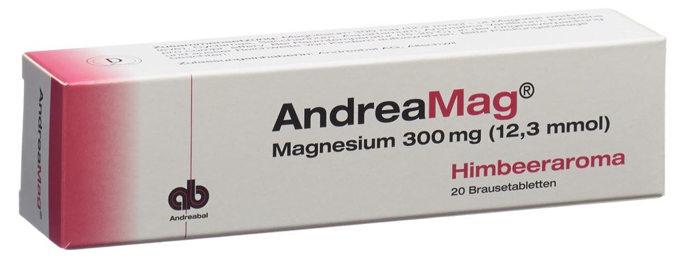 ANDREAMAG cpr eff 300 mg avec arôme framboise bte 20 pce, image principale