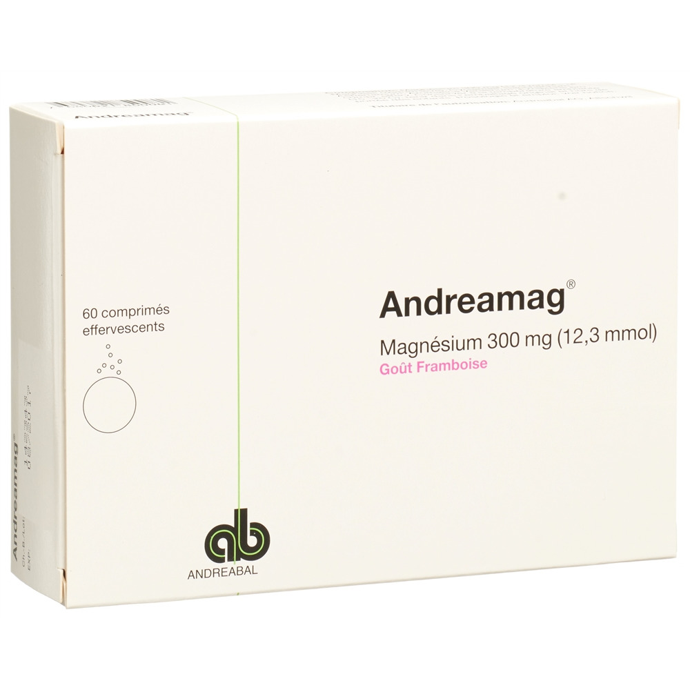 ANDREAMAG cpr eff 300 mg avec arôme framboise bte 60 pce, image 2 sur 5