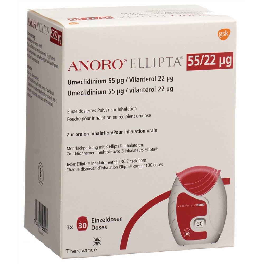 ANORO ELLIPTA Inh Plv 55 mcg/22 mcg 30 Dos, Bild 2 von 2