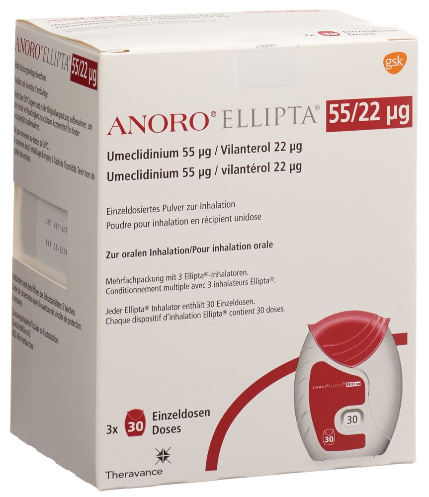 ANORO ELLIPTA Inh Plv 55 mcg/22 mcg 30 Dos, Hauptbild