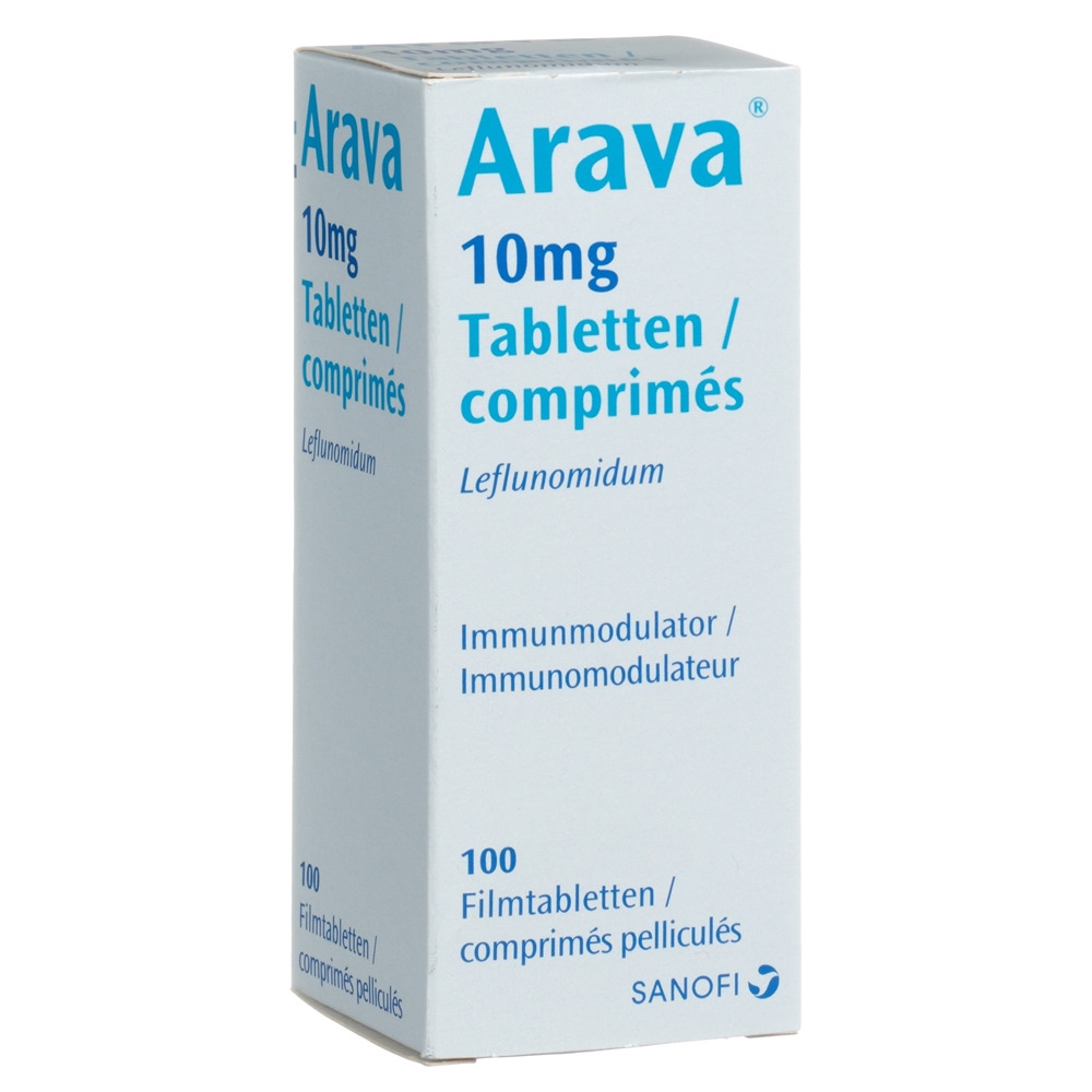 Arava cpr pell 10 mg bte 100 pce, image principale