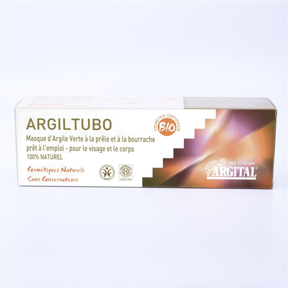 ARGITAL Argiltubo boue d'argile verte masque prête à l'usage, image principale