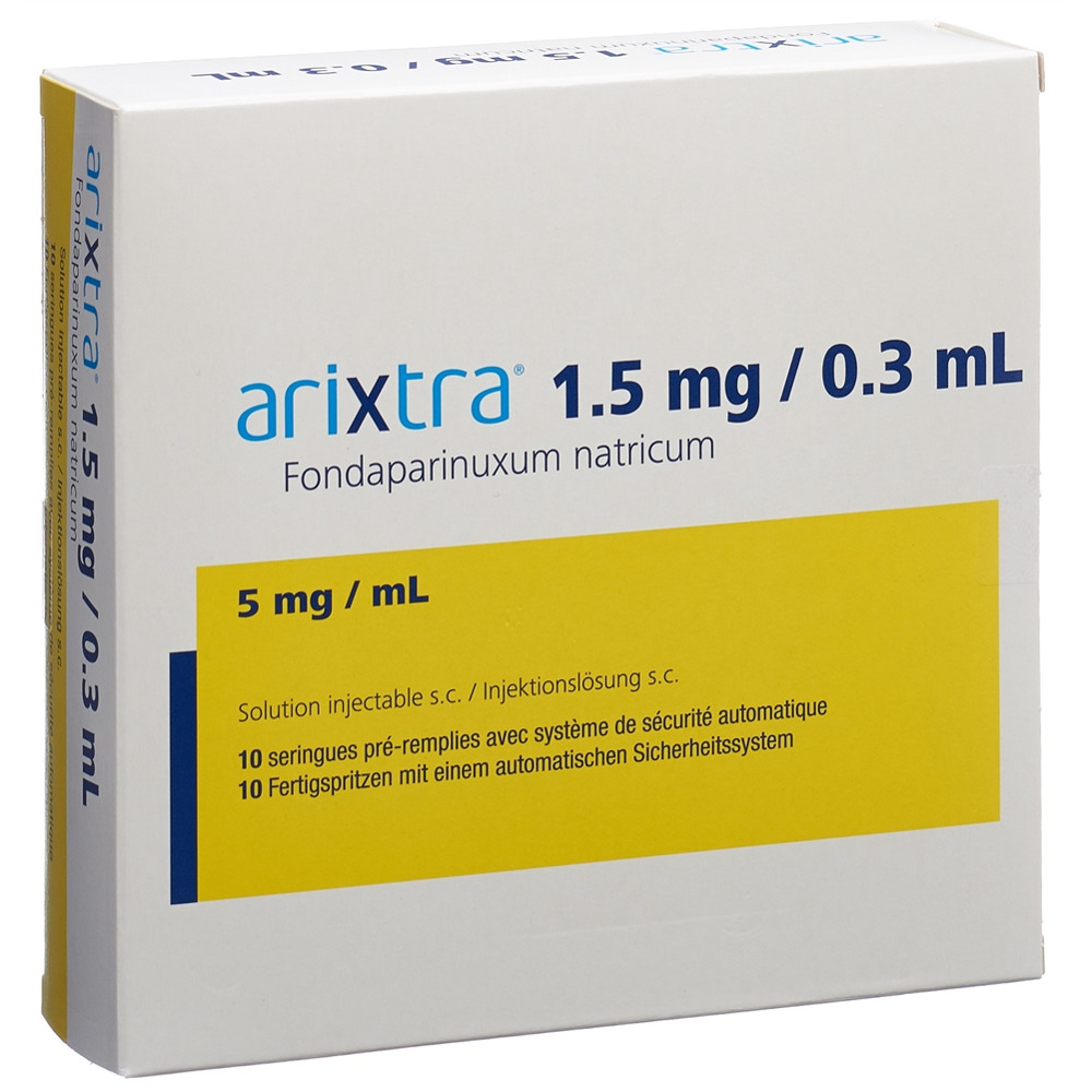 ARIXTRA Inj Lös 1.5 mg/0.3ml Fertspr 0.3 ml, Hauptbild