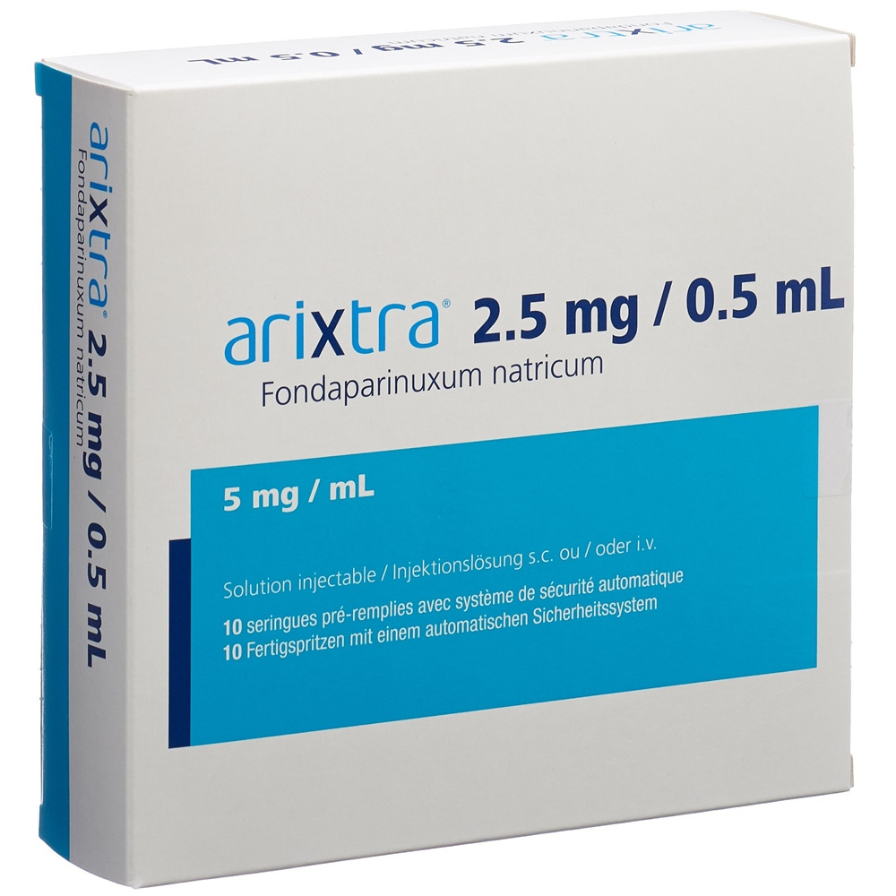 ARIXTRA Inj Lös 2.5 mg/0.5ml Fertspr 0.5 ml, Hauptbild