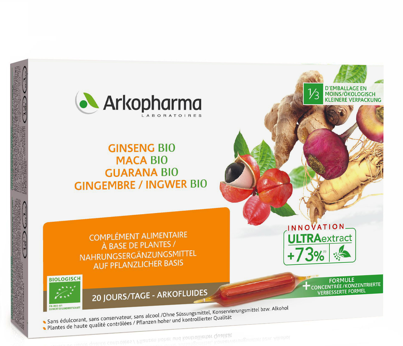 ARKOFLUIDE Ginseng-Maca-Guarana-Gingembre, image principale