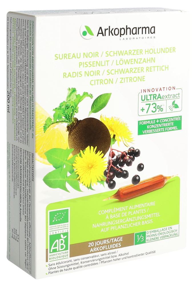 ARKOFLUIDE Holunder Rettich Löwenzahn Zitrone