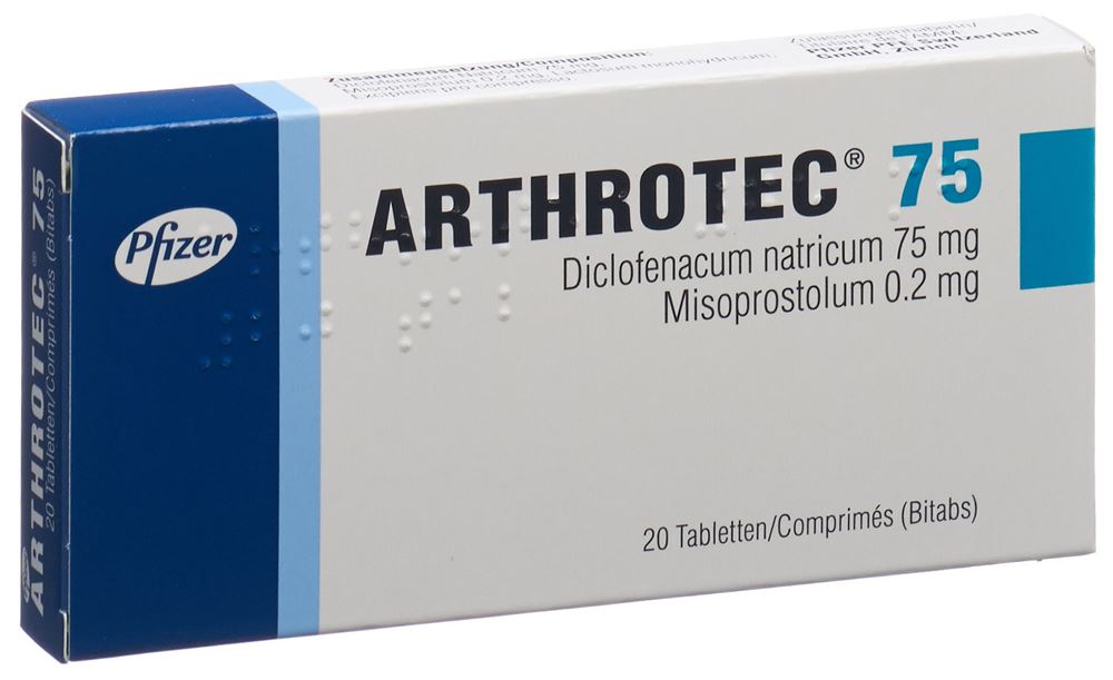 ARTHROTEC cpr 75 mg blist 20 pce, image principale