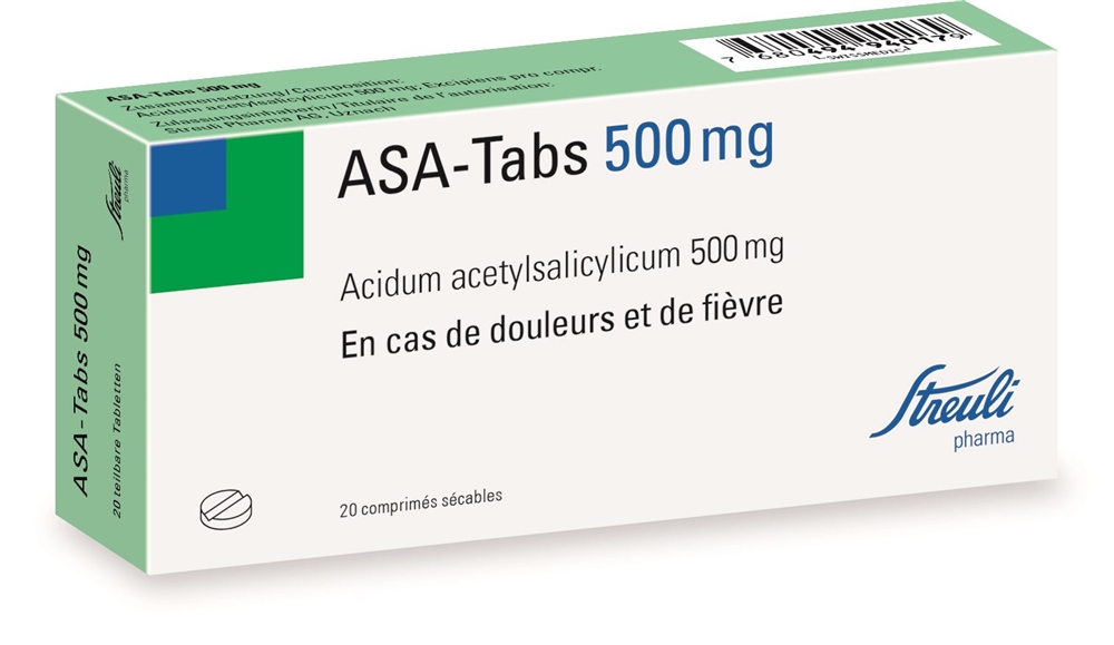 ASA-TABS cpr 0.5 g blist 20 pce, image 2 sur 2