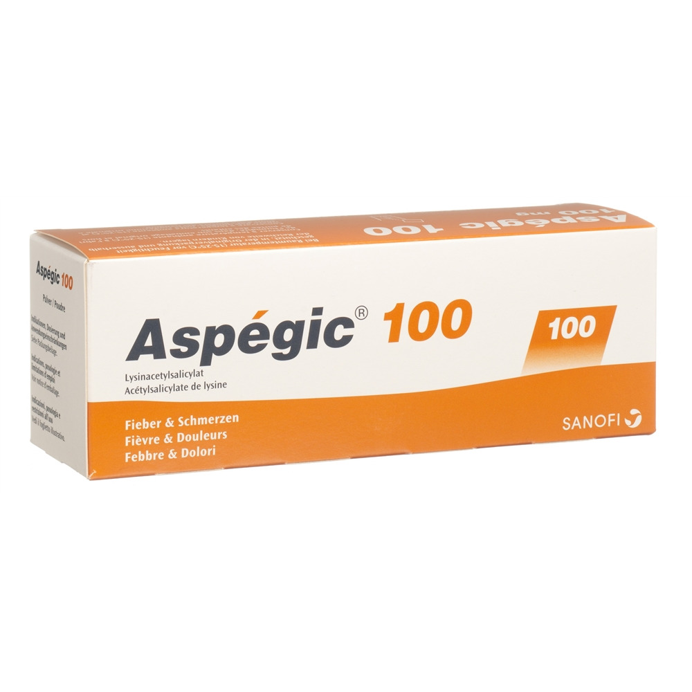 Aspegic Plv 100 mg Btl 100 Stk, Hauptbild