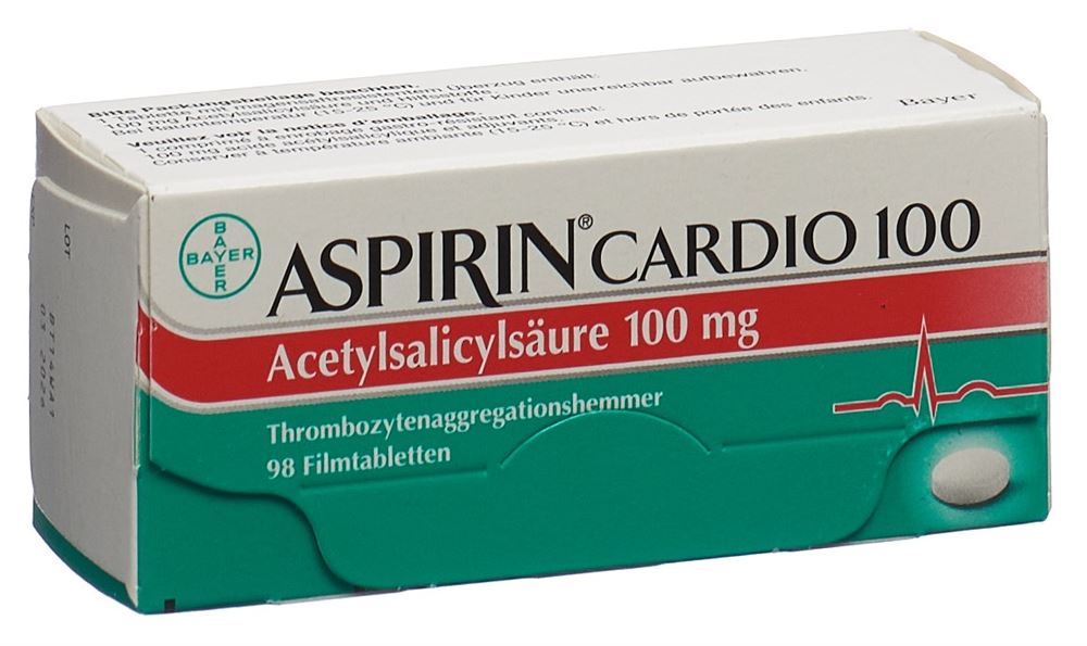 ASPIRINE Filmtabl 100 mg Blist 98 Stk, Hauptbild