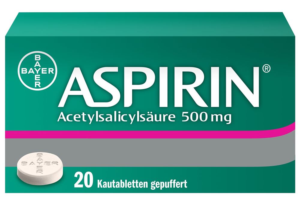 ASPIRINE Kautabl 500 mg Btl 20 Stk