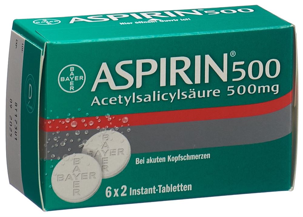 ASPIRINE cpr eff 500 mg sach 2 pce