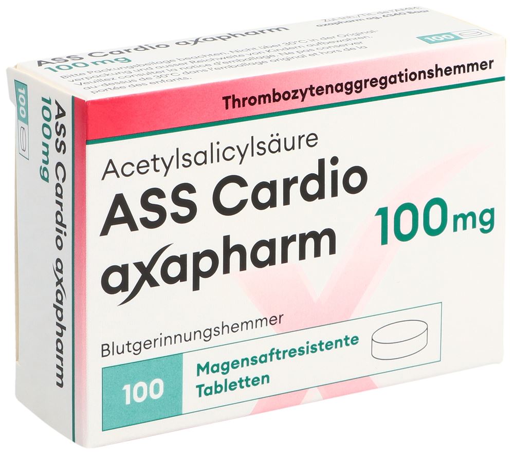 ASS axapharm Filmtabl 100 mg Blist 100 Stk | Online bestellen