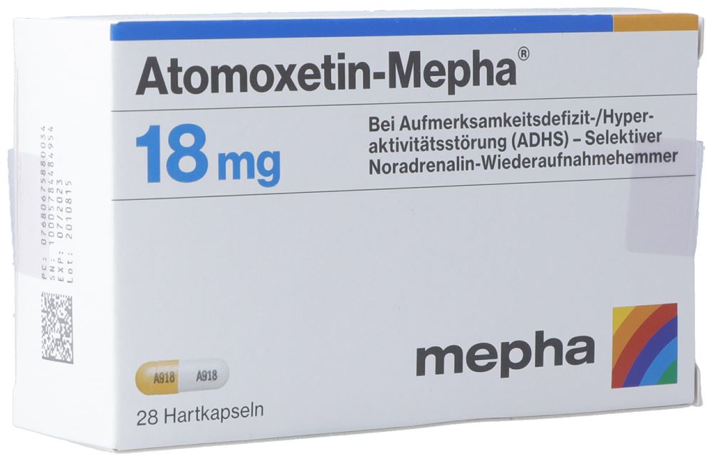 ATOMOXETINE Mepha 18 mg, image principale