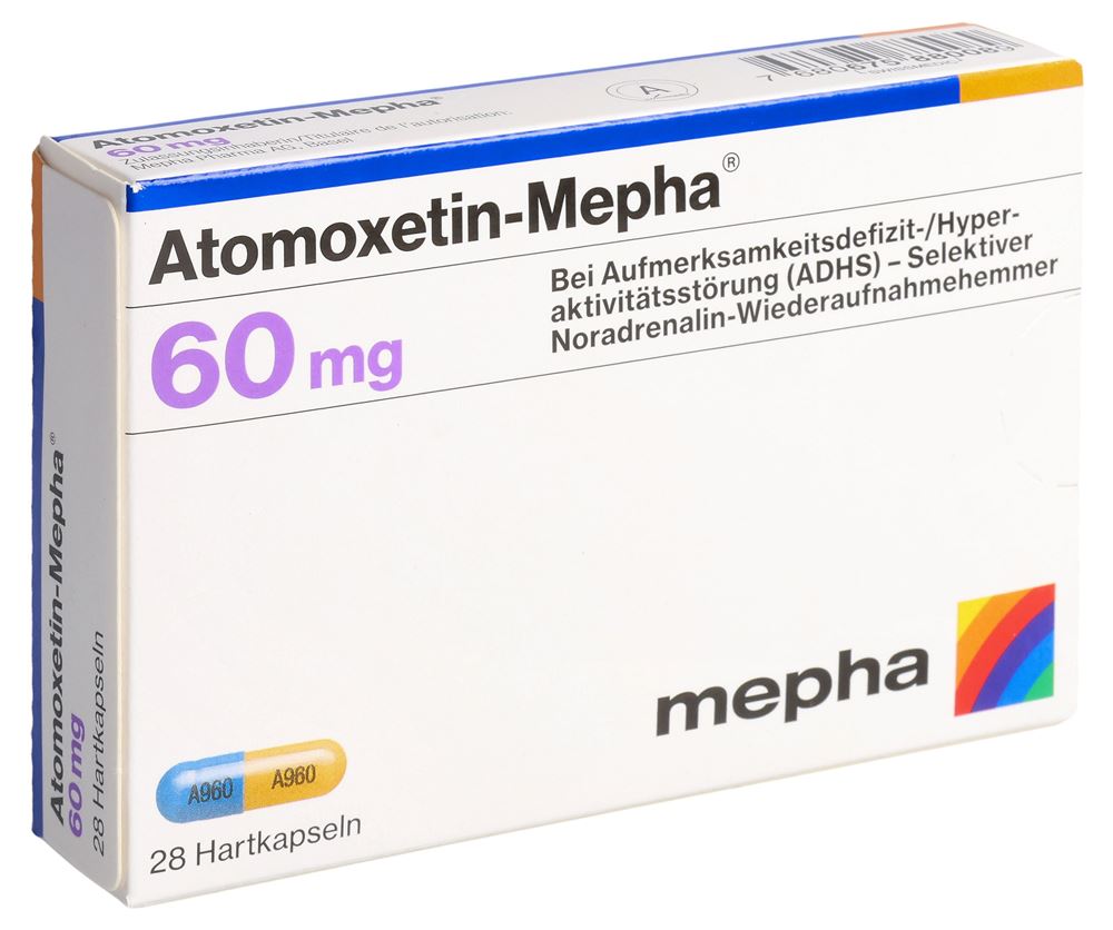 ATOMOXETINE Mepha 60 mg, Hauptbild
