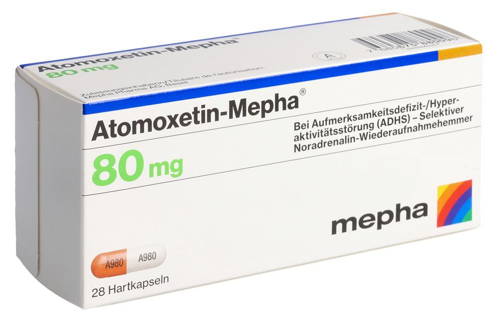ATOMOXETINE Mepha 80 mg, Hauptbild