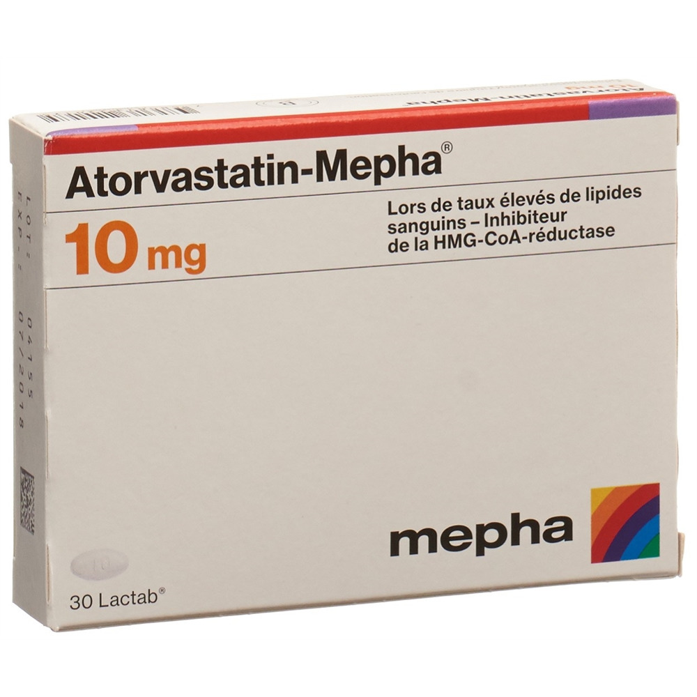 ATORVASTATINE Mepha 10 mg, image 2 sur 2