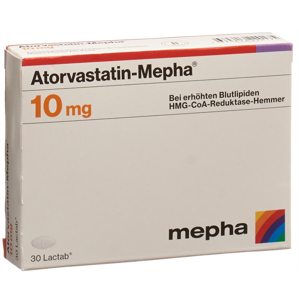 ATORVASTATINE Mepha 10 mg, image principale